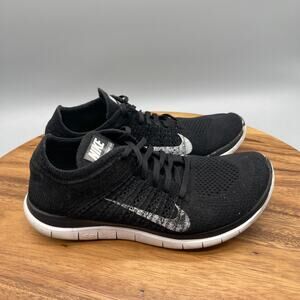 Nike Free 4.0 Flyknit Shoes Womens 7.5 Black Running Comfort Walking Gym Sneaker
